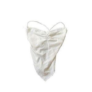 Shein Women's White and Cream Crop-top